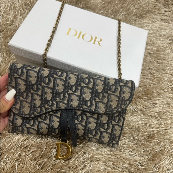 Dior Saddle Pouch with Chain - Picture 5 of 10